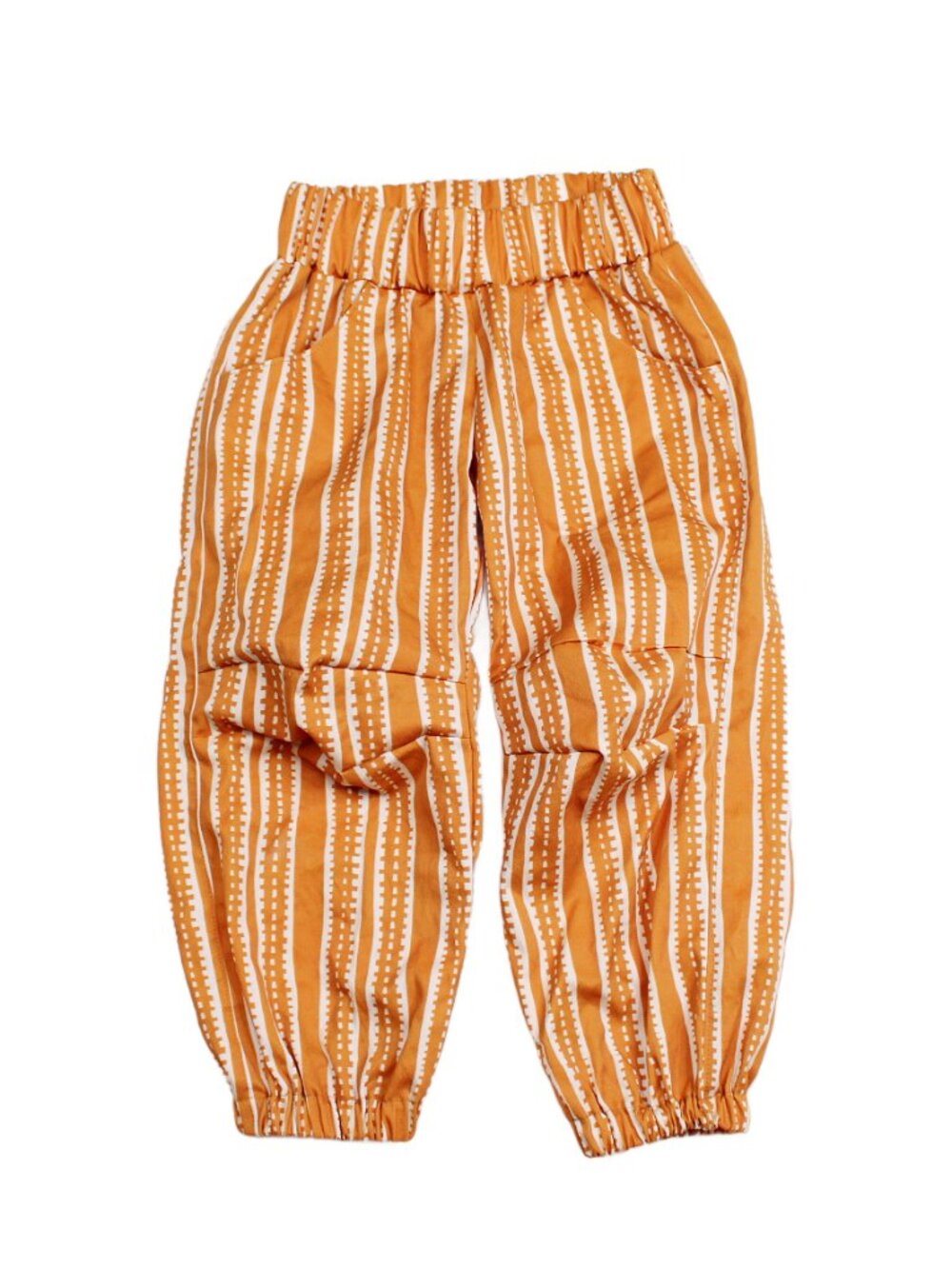Kid's Striped Cotton Twill Joggers, Size 6